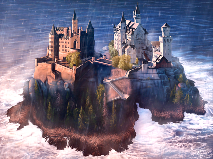 Замок на скале