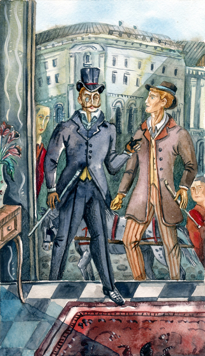 Иллюстрации к роману А. Беннета "Призрак", издатель ИП Мамонов В.В.