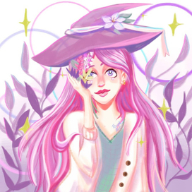 девушка в цветах