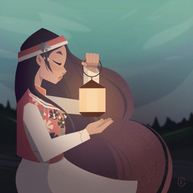 Девушка с фонарем | Дизайн персонажа