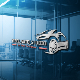 Логотип для компании автосервиса "Steel_auto_studio"