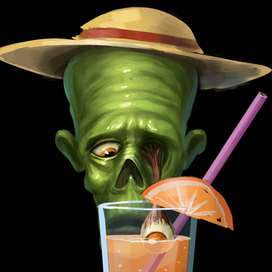 зомби и фруктовый коктейль