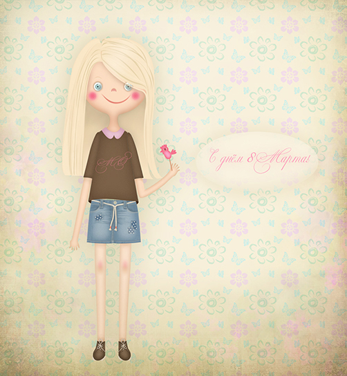 Девочка с петушком