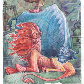 Орёл, телец и лев