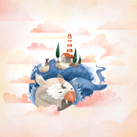 Сидя на красивом холме