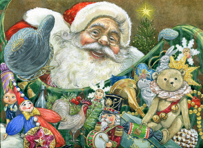 Дед Мороз с подарками.
