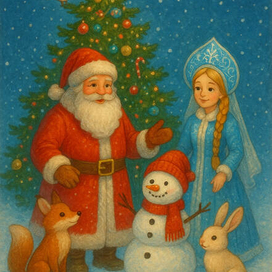 новогодняя советская открытка