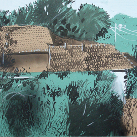 лист из "Сербского альбома" 2013, 30х40