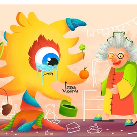 Внуки и Бабушка 