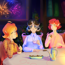 Ночное чаепитие.Фееринки