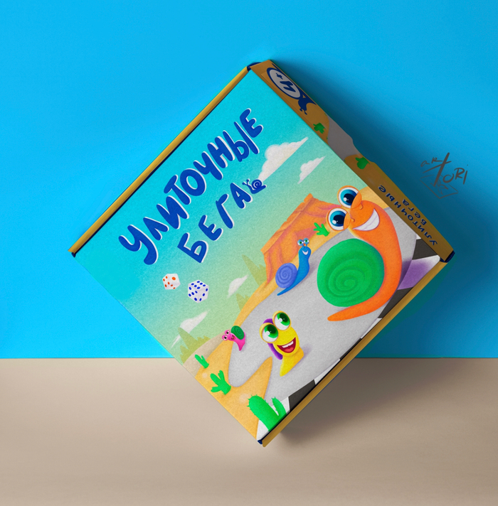 Детская настольная игра. Улиточные бега