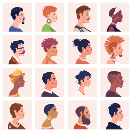 Vector portraits 