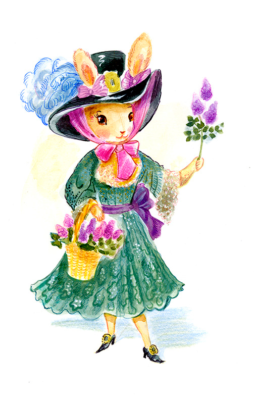 Зайка с цветком
