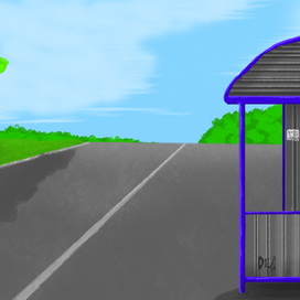 Остановка на окраине