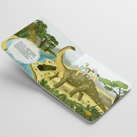 Иллюстрация к произведению о динозаврах (3 разворот)