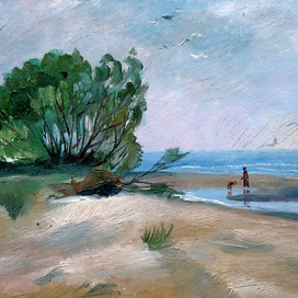 ,,В дюнах Юрмалы,,Этюд 