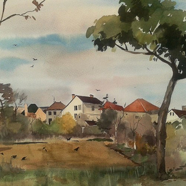 Этюд "Рядом с общежитием"