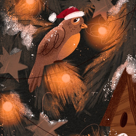 Новогодний постер для кофейни🌟