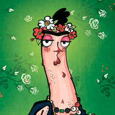 Курица - художница