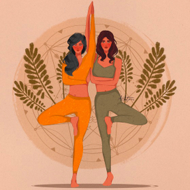 Иллюстрация "Парная йога"