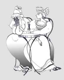 Иллюстрация по спектаклю Театра Доктора Дапертутто (г. Пенза) "Вдовы"(С.Мрожек) 