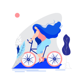 Флет иллюстрация. Весенний день