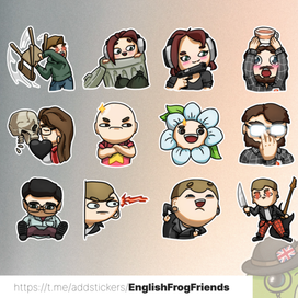 Набор стикеров с персонажами