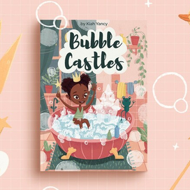 Обложка для детской книги "замок из воздушных пузырей"