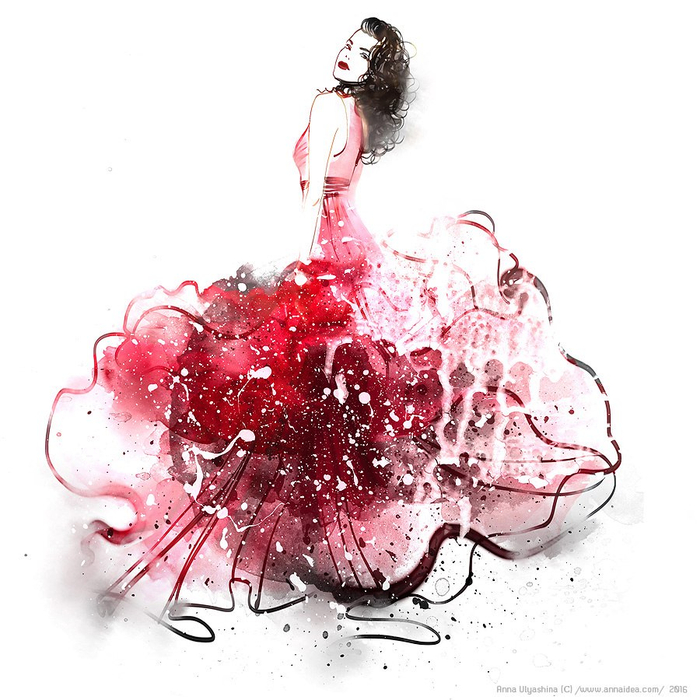 Красное платье