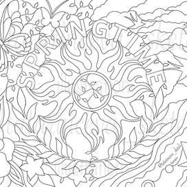 Черно - белая раскраска 