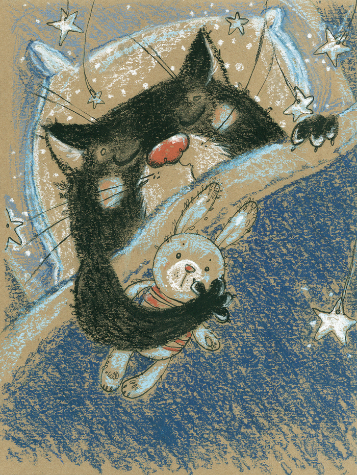 Кошки-мышки, иллюстрация к детской книжке с окошками