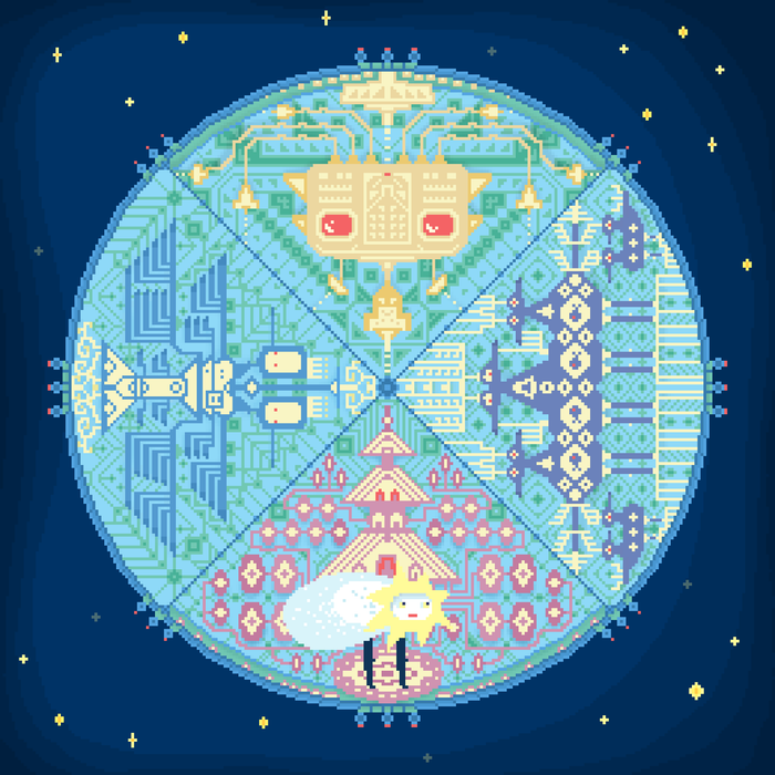 (Анимация) Круг вращения с бегущей по нему кометой