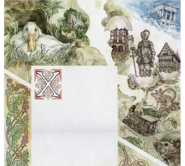 Ханс К. Андерсен "Гадкий Утёнок" (фрагмент 2-й страницы)