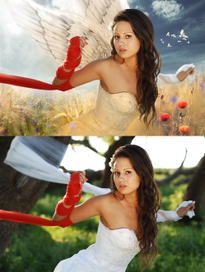 Художественная обработка свадебного фото