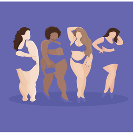 Боди позитив  Модели плюс сайз Девушки в купальниках