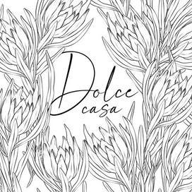 Этикетка с цветами в лайне