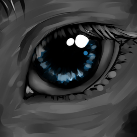 скетч глаза животного