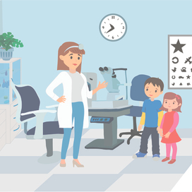 В кабинете у окулиста