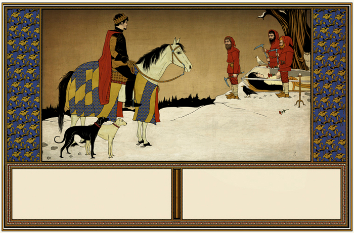 ИЛЛЮСТРАЦИЯ К СКАЗКЕ БРАТЬЕВ ГРИММ "БЕЛОСНЕЖКА И СЕМЬ ГНОМОВ"