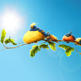 Птицы на ветке