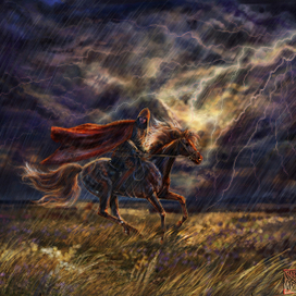 Перун.ПъснA Рунъ.Обложка для муз.диска.Всадник. ил.2