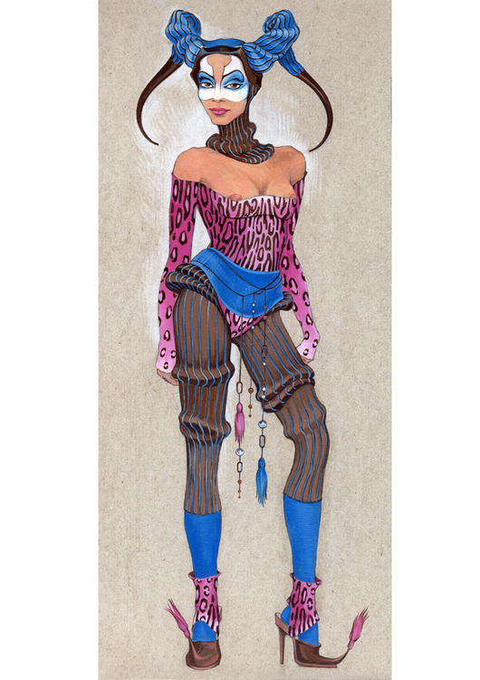 женский костюм арлекина