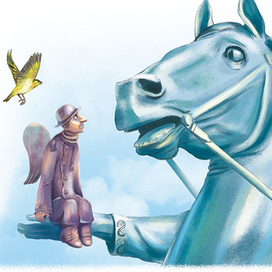 Петербургский ангел и Чижик у Петра