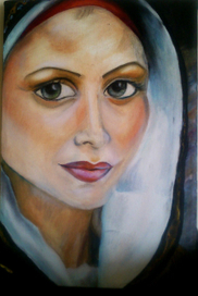Портрет женщины в национальном костюме Сардинии.