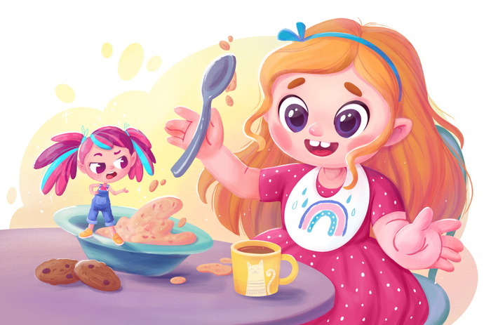 Друга можно встретить даже в тарелке с кашей