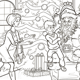 Рождественская книга-раскраска