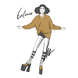 Модница на каблуках