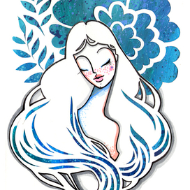 Голубой цветок