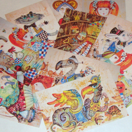 Набор открыток "Алиса в стране чудес"