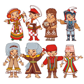 Дети в национальных одеждах